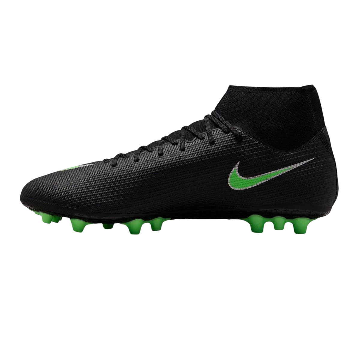 Black-Green - Side - Nike Mens Mercurial Academy Artificial Ground Football Boots