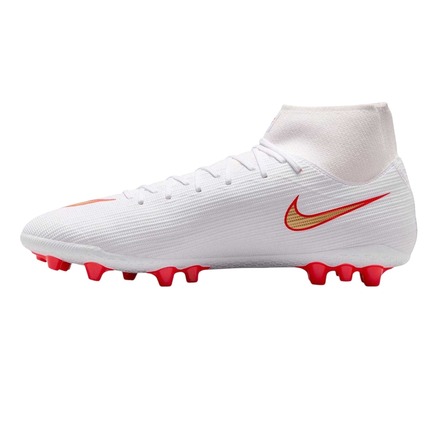 White-Red - Side - Nike Mens Mercurial Academy Artificial Ground Football Boots