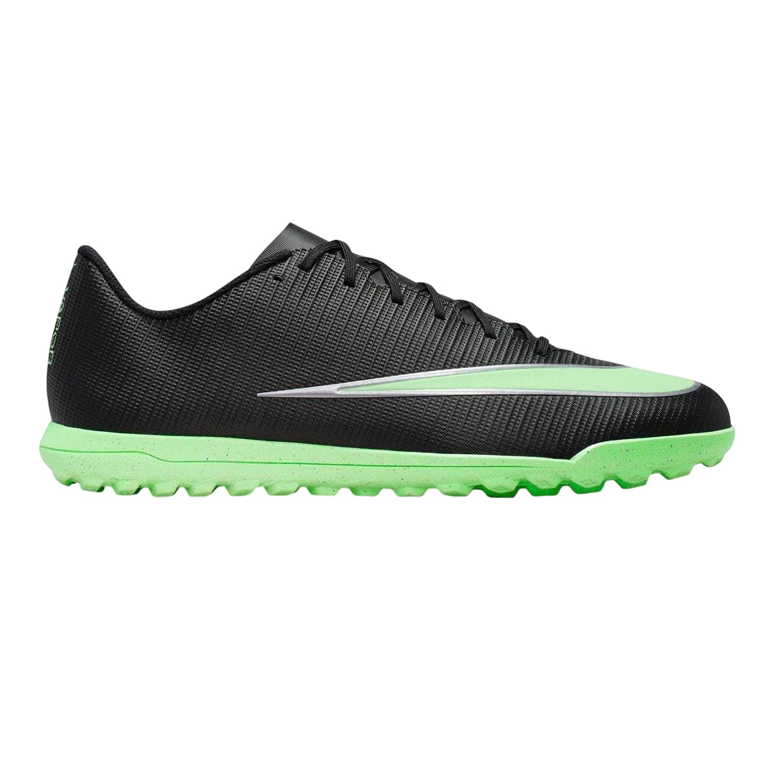Black-Green - Front - Nike Mens Mercurial Club Artificial Ground Football Boots