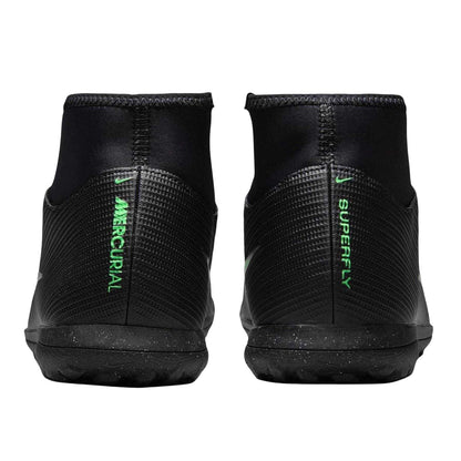 Black-Green - Back - Nike Mens Mercurial Club Slim Artificial Ground Football Boots