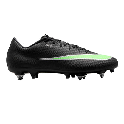 Black-Green - Front - Nike Mens Mercurial Soft Ground Football Boots