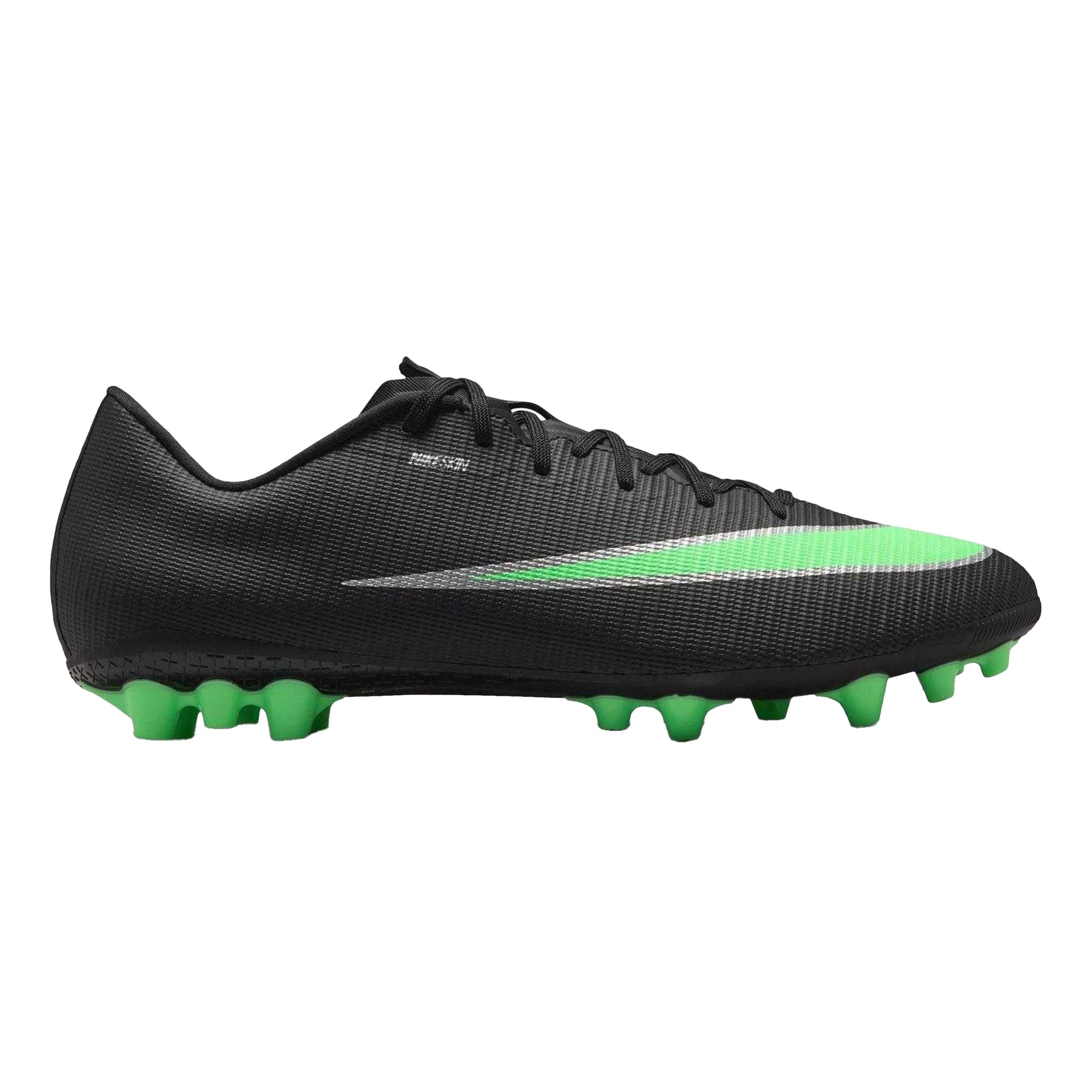 Black-Green - Front - Nike Mens Mercurial Academy Low Cut Artificial Ground Football Boots