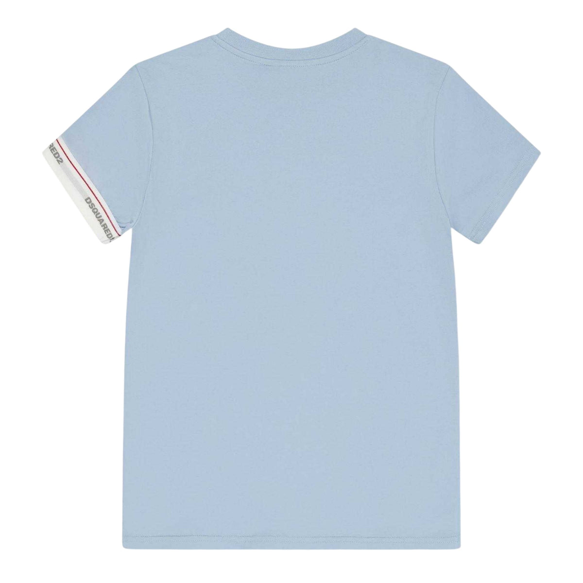 Blue - Back - DSquared2 Childrens-Kids Sleeve Print T-Shirt
