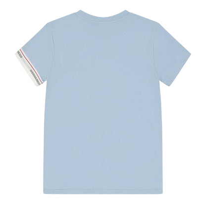 Blue - Back - DSquared2 Childrens-Kids Sleeve Print T-Shirt