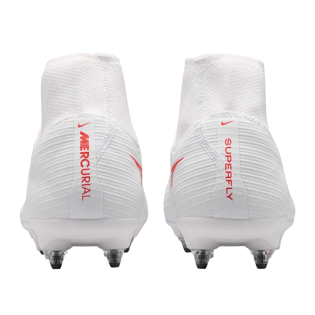 White-Red - Back - Nike Mens Mercurial Academy Knitted Collar Soft Ground Football Boots
