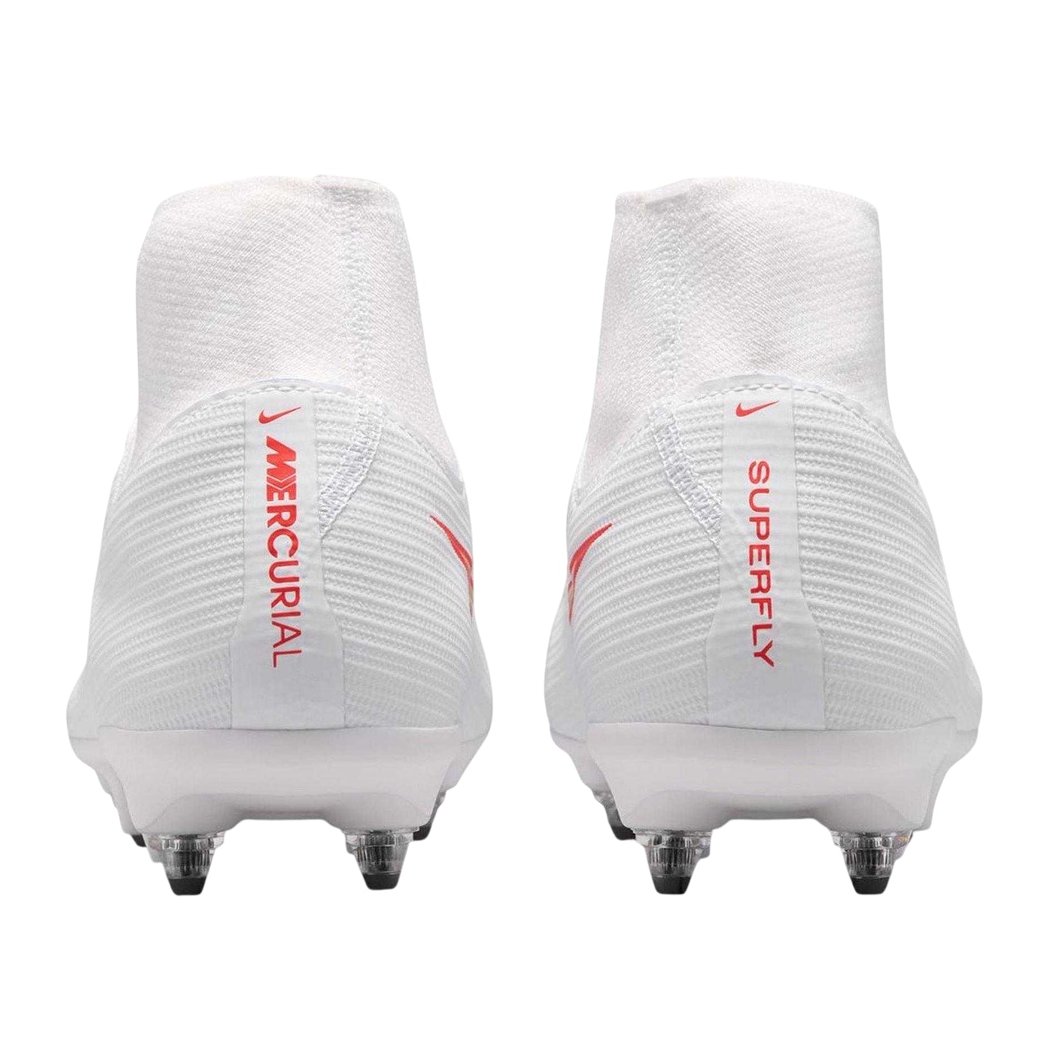 White-Red - Back - Nike Mens Mercurial Academy Knitted Collar Soft Ground Football Boots