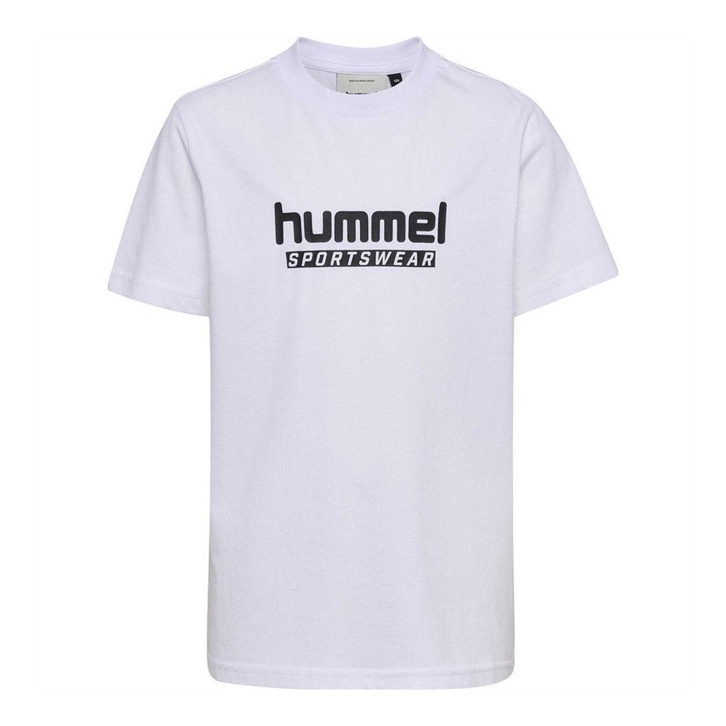 White - Front - Hummel Childrens-Kids Base Logo T-Shirt