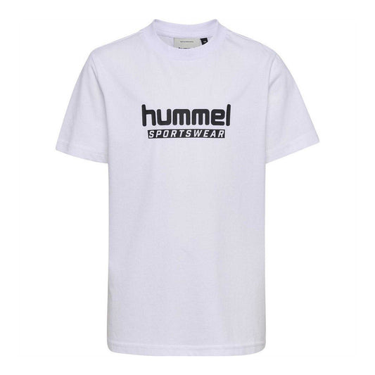 White - Front - Hummel Childrens-Kids Base Logo T-Shirt