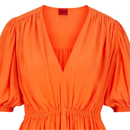 Orange - Back - Hugo Boss Womens-Ladies Kamen-1 Mini Dress