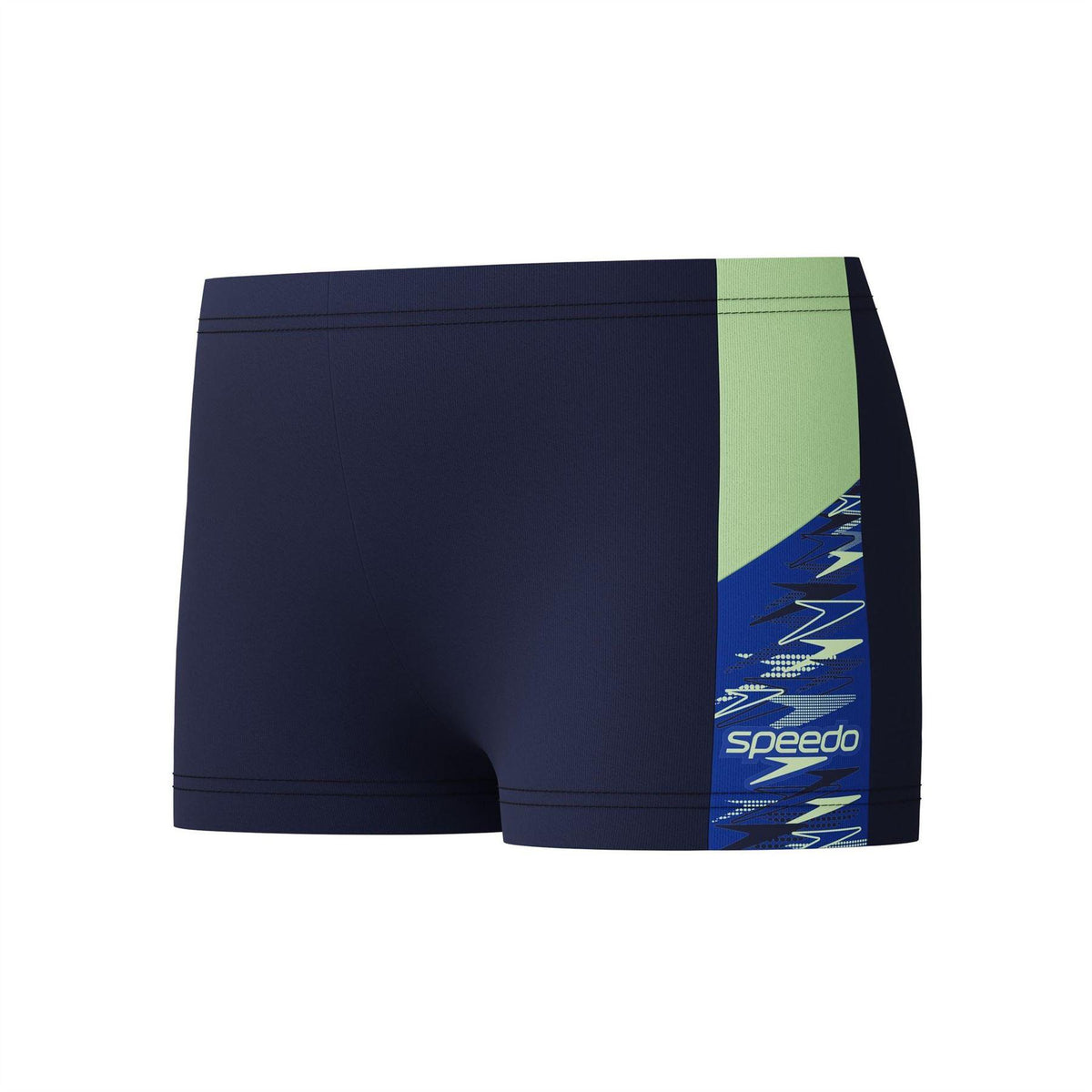 Peacoat - Lifestyle - Speedo Childrens-Kids Dive Aquashort Geometric Pattern Swimming Trunks