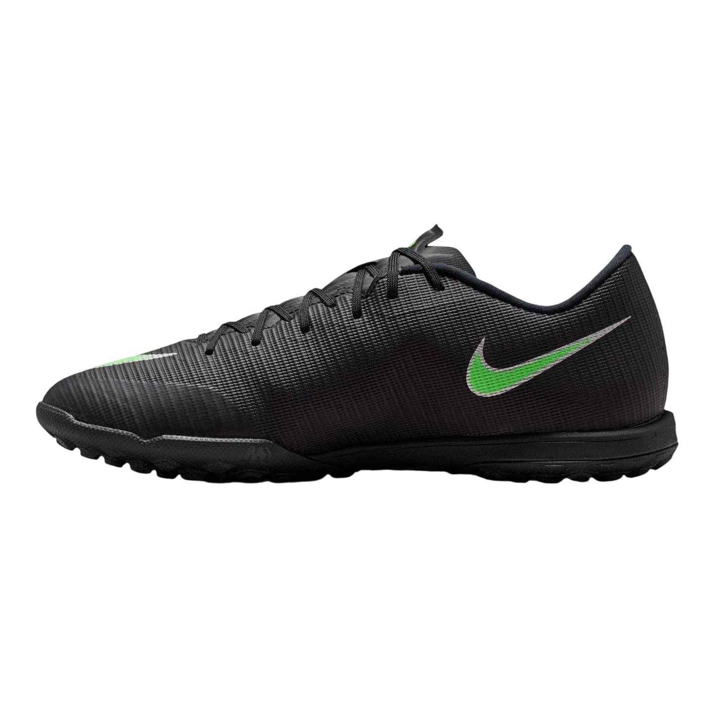 Black-Green - Side - Nike Mens Mercurial Academy Low Cut Artificial Ground Football Boots