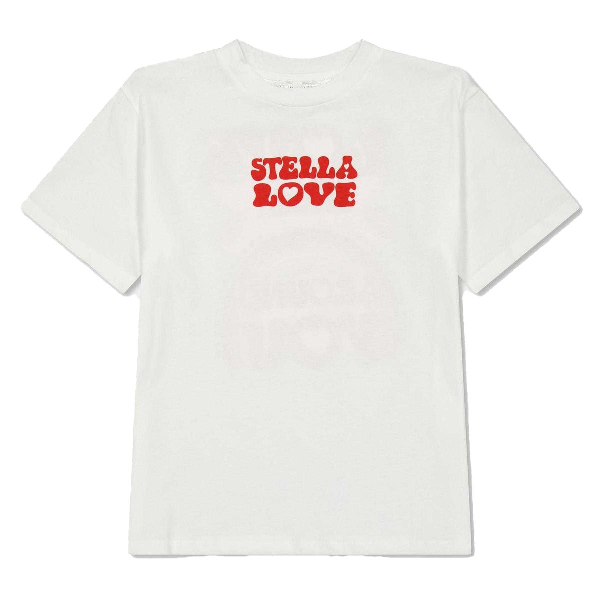 White-Red - Front - Stella McCartney Childrens-Kids Small Logo Regular T-Shirt
