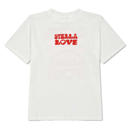 White-Red - Front - Stella McCartney Childrens-Kids Small Logo Regular T-Shirt