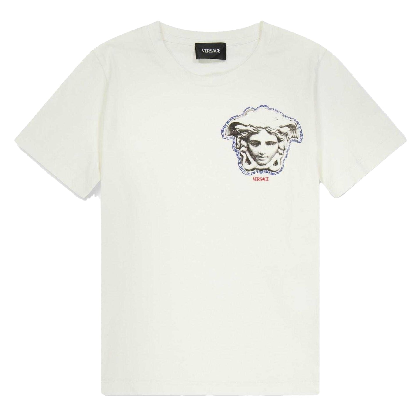 White - Front - Versace Childrens-Kids Essentials Logo T-Shirt