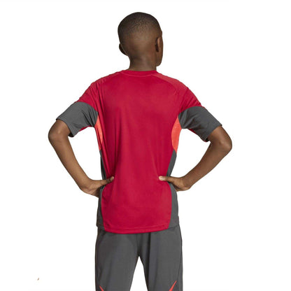 Red-White - Side - Adidas Childrens-Kids Tiro 25 Competition Liverpool FC Training T-Shirt