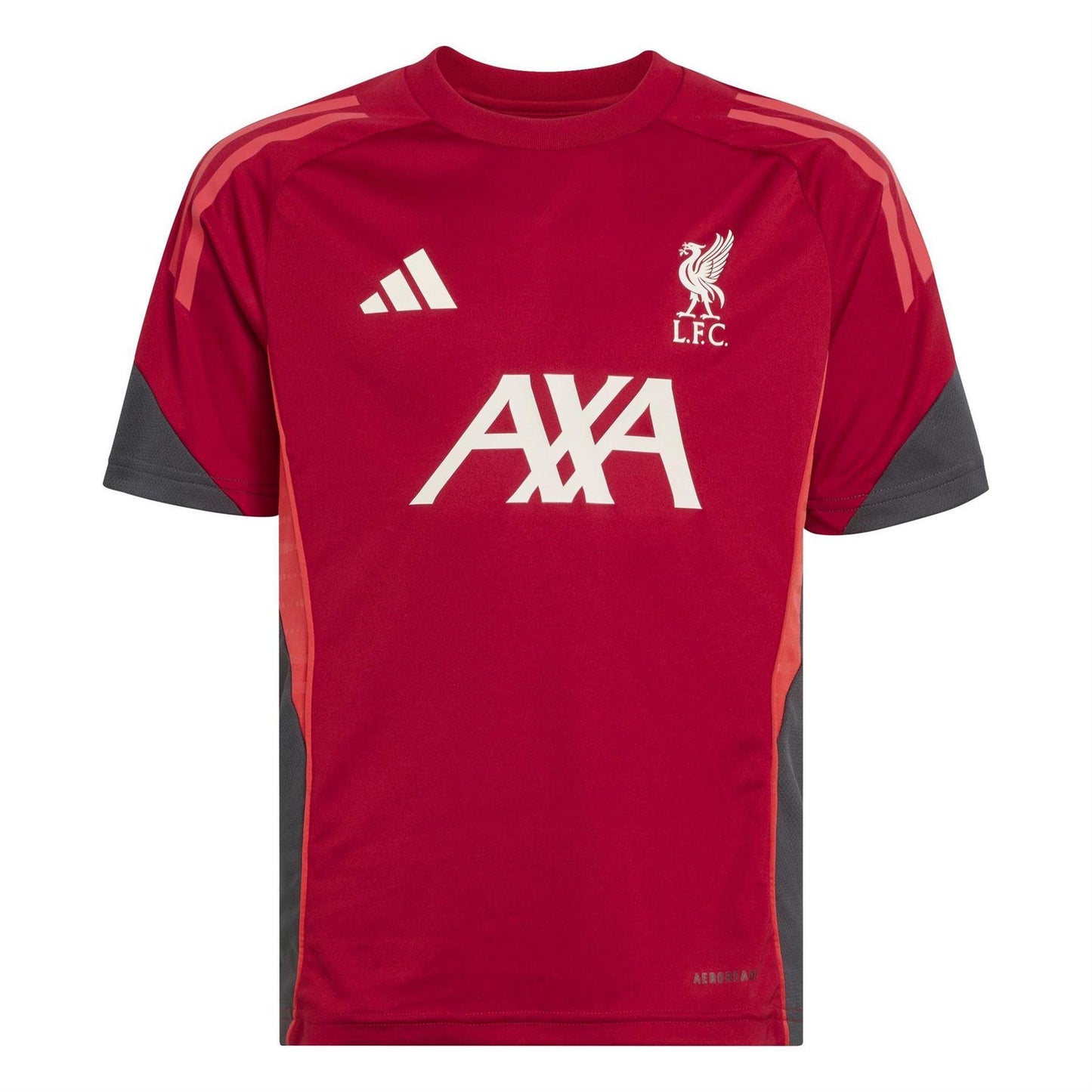 Red-White - Front - Adidas Childrens-Kids Tiro 25 Competition Liverpool FC Training T-Shirt
