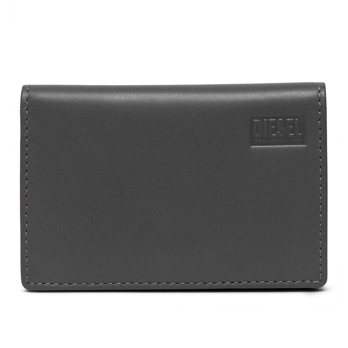 Black - Front - Diesel Bi-Fold Leather Card Holder