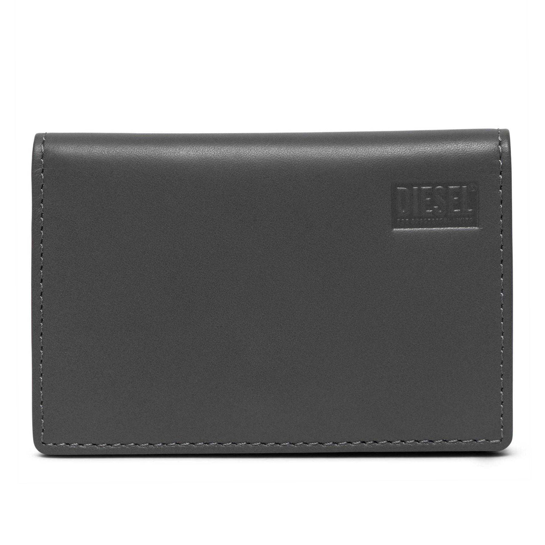 Black - Front - Diesel Bi-Fold Leather Card Holder