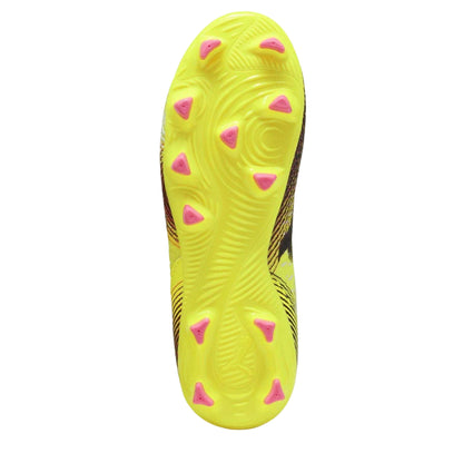 Yellow - Side - Puma Childrens-Kids Future 8 Match Firm Ground Football Boots