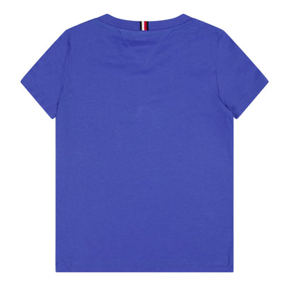 Blue - Back - Tommy Hilfiger Childrens-Kids Mono Logo T-Shirt