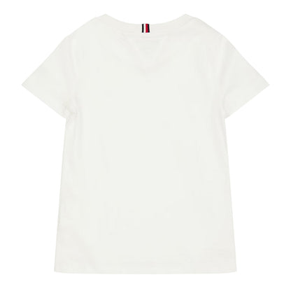 White - Back - Tommy Hilfiger Childrens-Kids Mono Logo T-Shirt