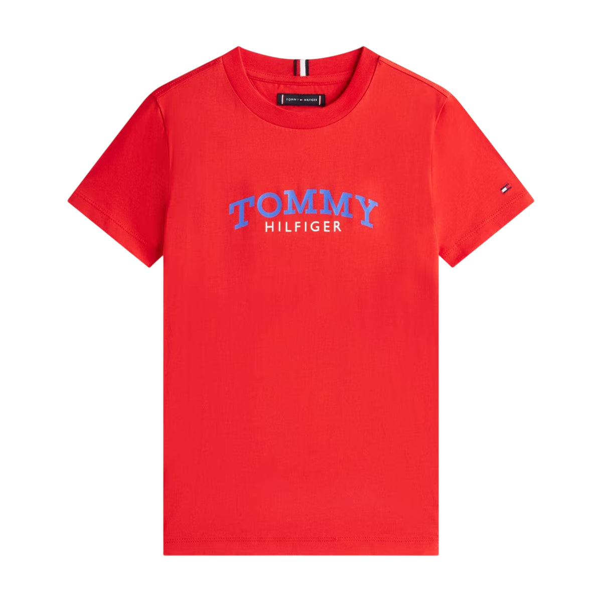 Red - Front - Tommy Hilfiger Childrens-Kids Mono Logo T-Shirt