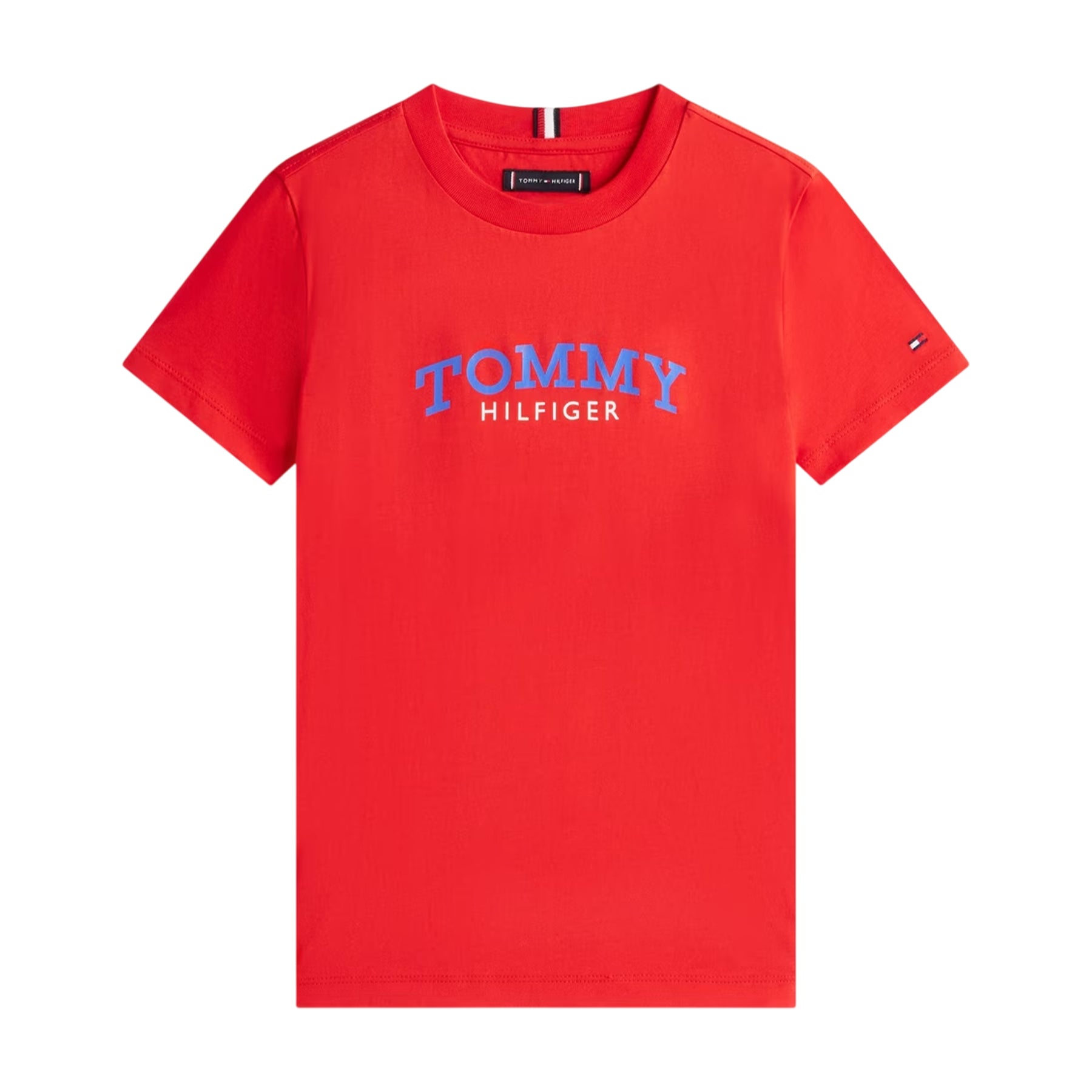 Red - Front - Tommy Hilfiger Childrens-Kids Mono Logo T-Shirt