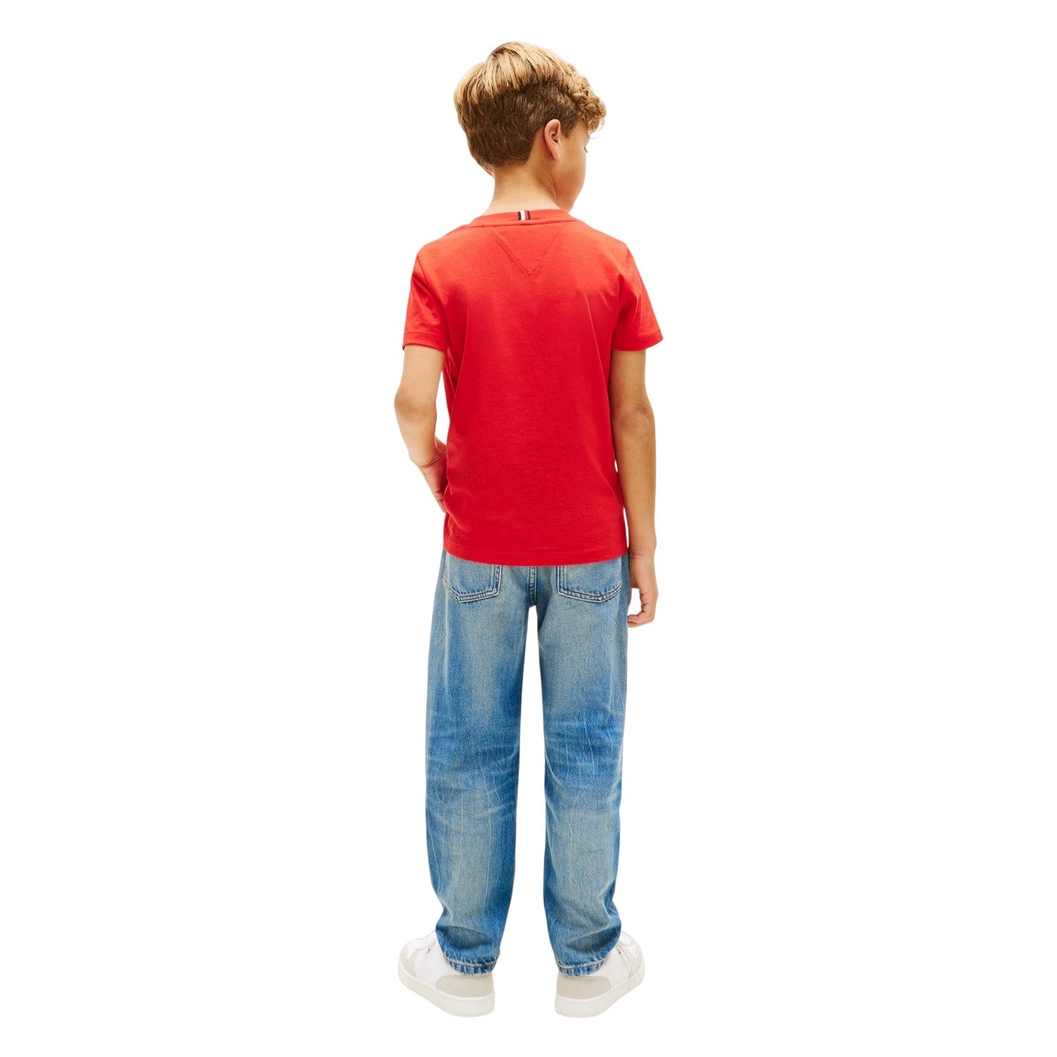 Red - Back - Tommy Hilfiger Childrens-Kids Mono Logo T-Shirt