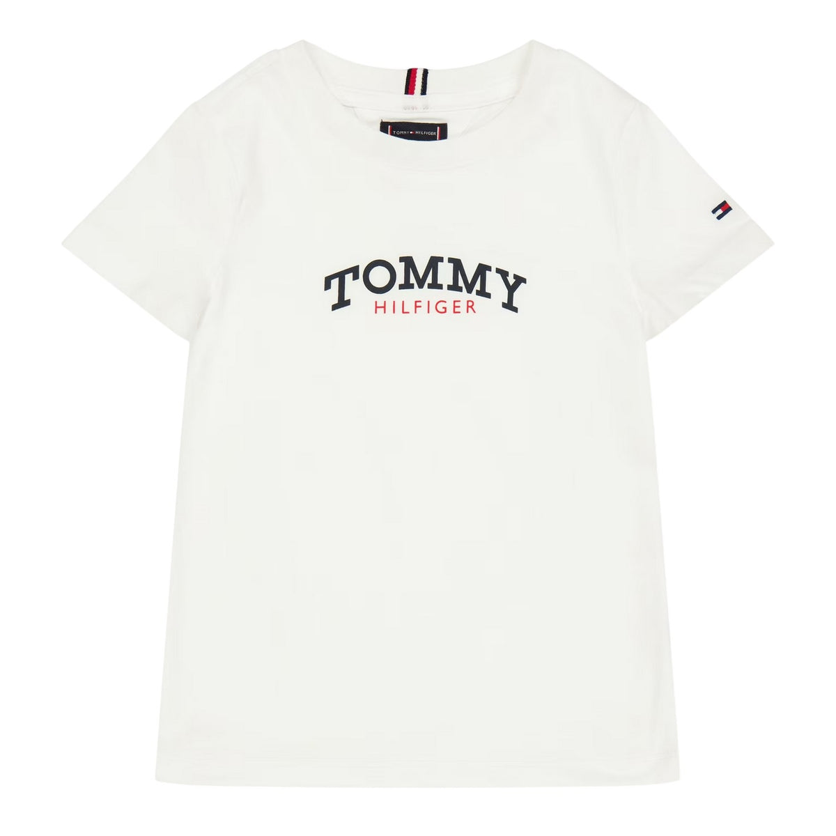 White - Front - Tommy Hilfiger Childrens-Kids Mono Logo T-Shirt
