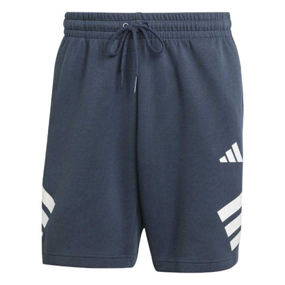Navy - Front - Adidas Mens Future Icons 3 Stripes Shorts