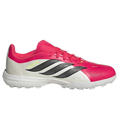 Lucid Red-Core Black - Front - Adidas Childrens-Kids Predator League 3 Stripes Turf Training Football Boots