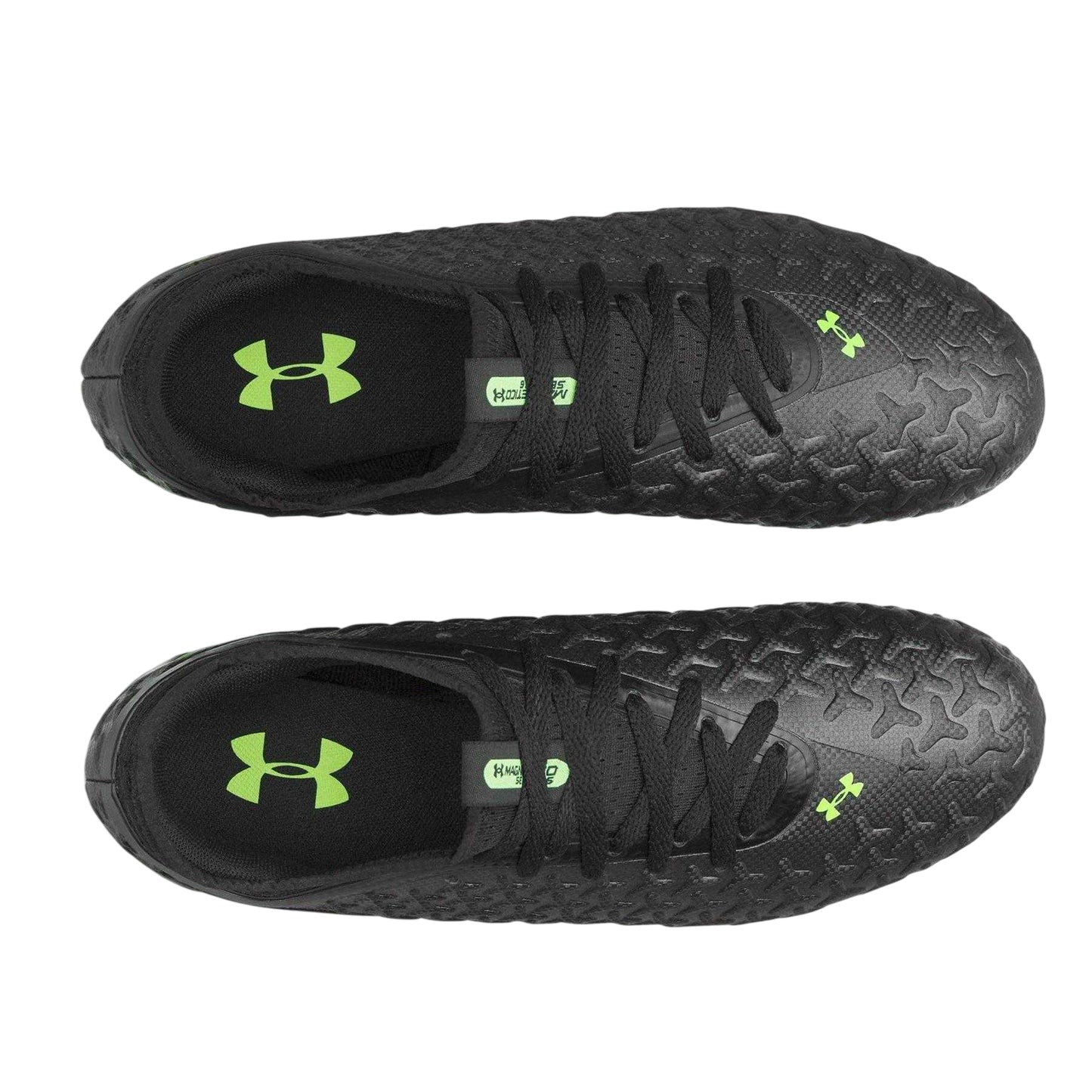 Black-Green - Side - Under Armour Womens-Ladies Magnetico Firm Ground Football Boots