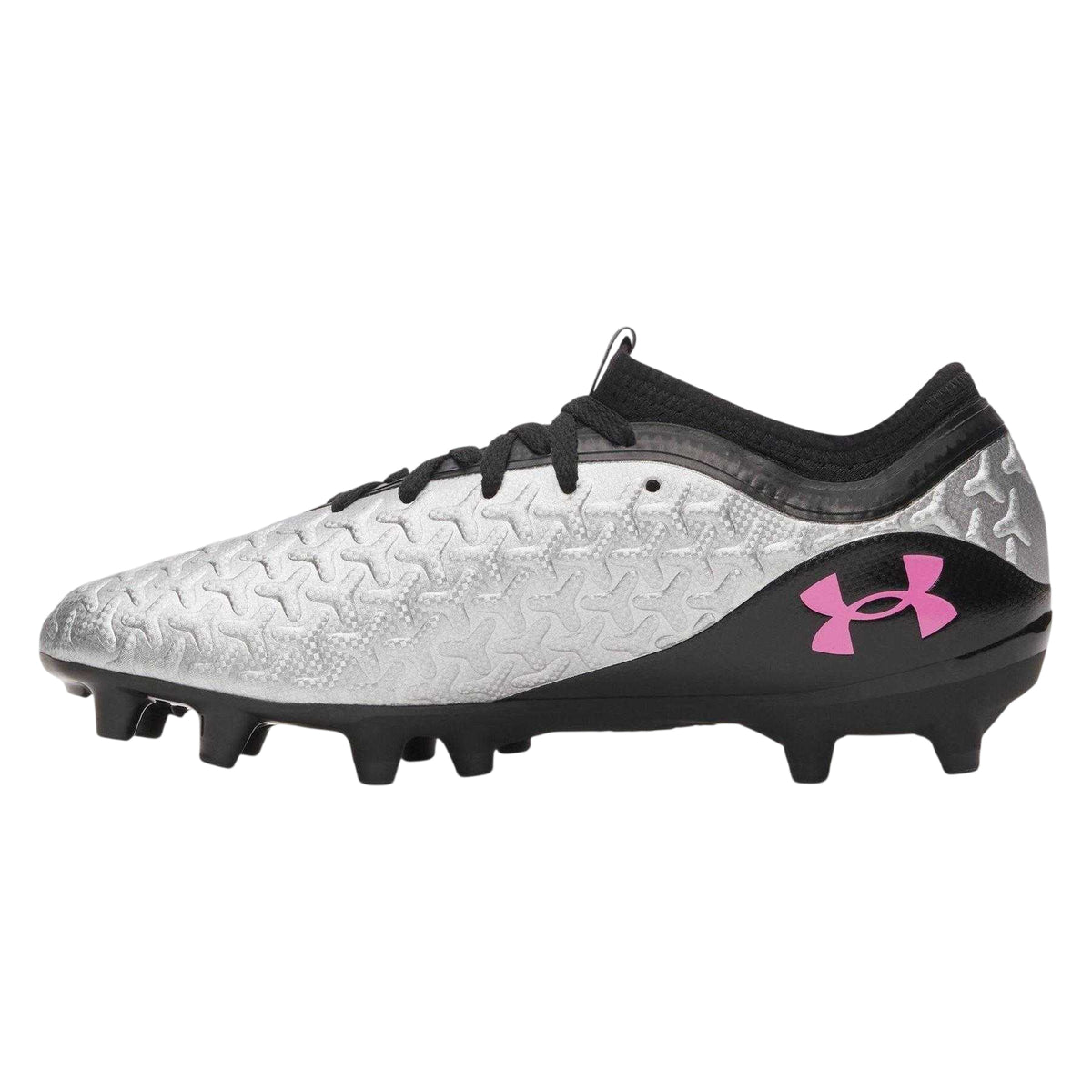 Silver-Black - Back - Under Armour Womens-Ladies Magnetico Firm Ground Football Boots