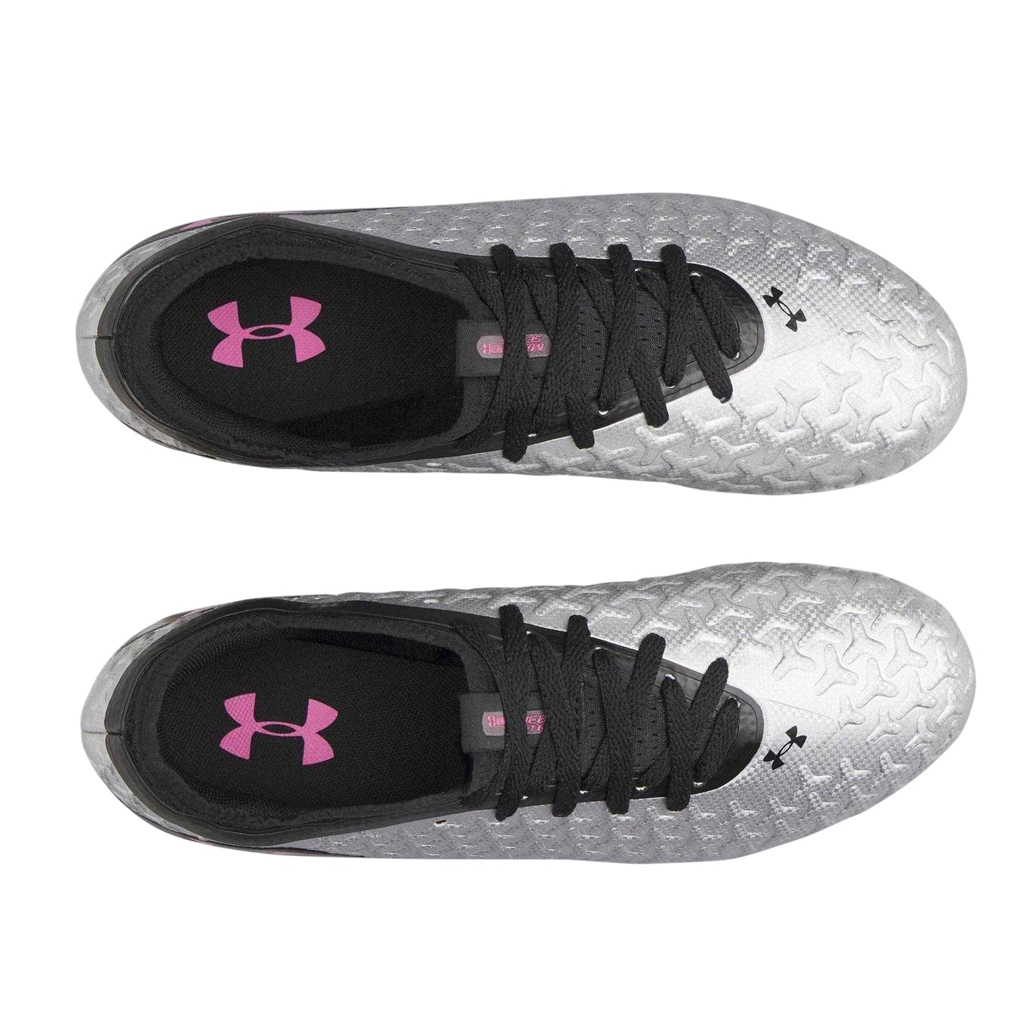 Silver-Black - Side - Under Armour Womens-Ladies Magnetico Firm Ground Football Boots