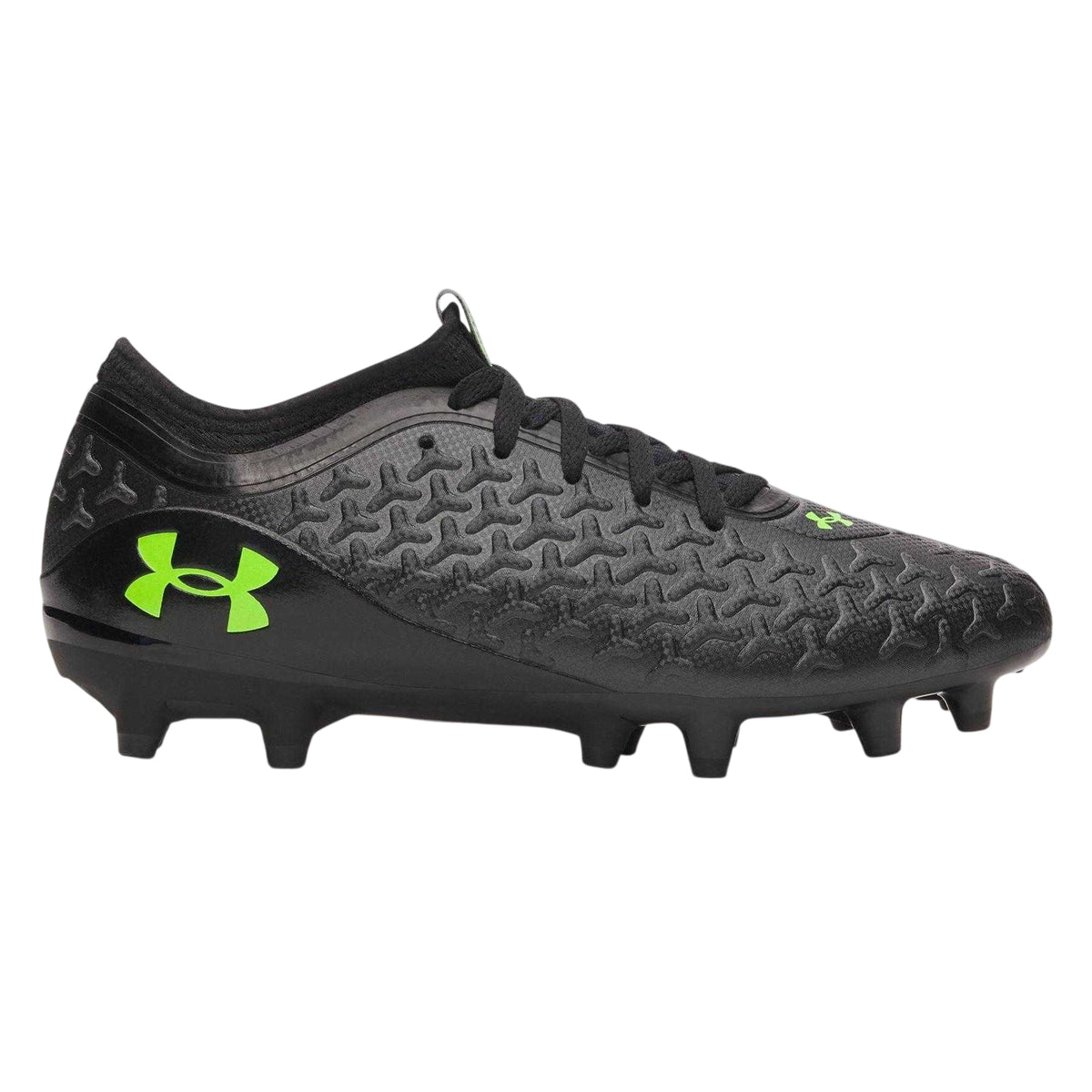 Black-Green - Front - Under Armour Womens-Ladies Magnetico Firm Ground Football Boots