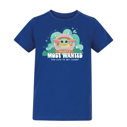 Blue - Front - Characters Childrens-Kids Galaxy´s Most Wanted Grogu Star Wars T-Shirt