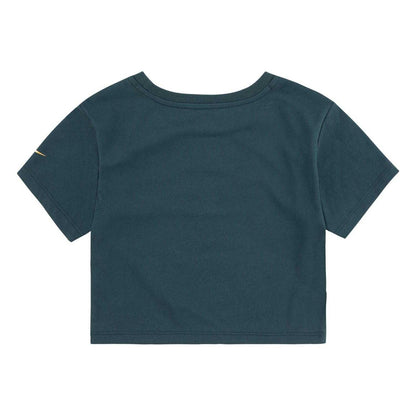 Green - Back - Nike Girls Shine Boxy T-Shirt