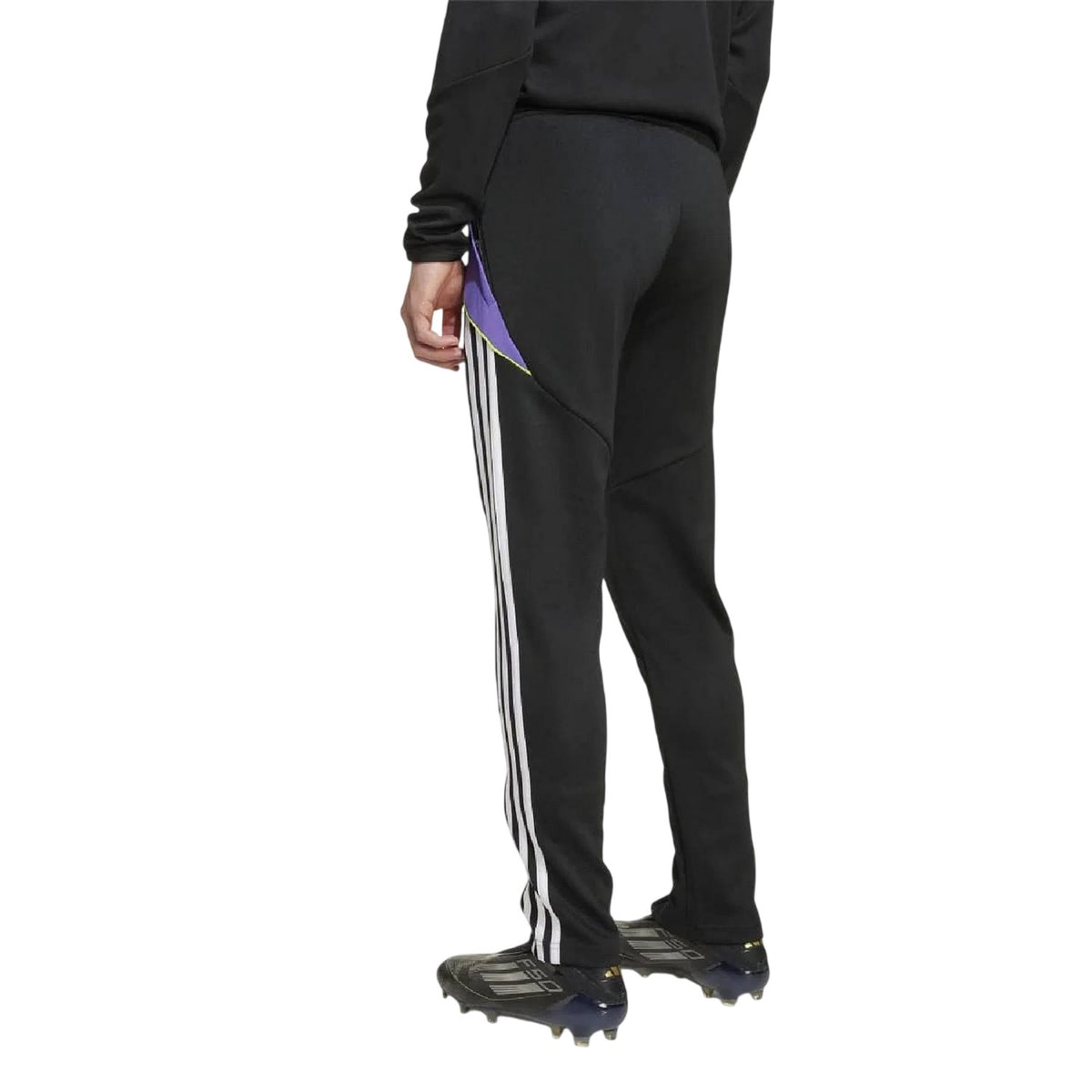 Black - Back - Adidas Childrens-Kids Tiro Colour Block Tapered Tracksuit Bottoms