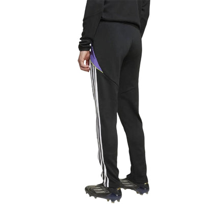 Black - Back - Adidas Childrens-Kids Tiro Colour Block Tapered Tracksuit Bottoms