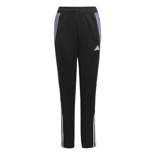 Black - Front - Adidas Childrens-Kids Tiro Colour Block Tapered Tracksuit Bottoms