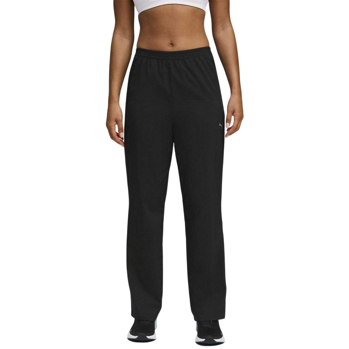 Puma Black - Lifestyle - Puma Womens-Ladies Fashion Knitted High Waist Tracksuit Bottoms