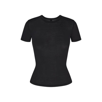 Onyx - Front - Skims Womens-Ladies Modal Fitted T-Shirt