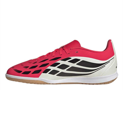 Lucid Red-Core Black - Side - Adidas Childrens-Kids Predator Club IN Sala Futsal Flat Indoor Football Shoes