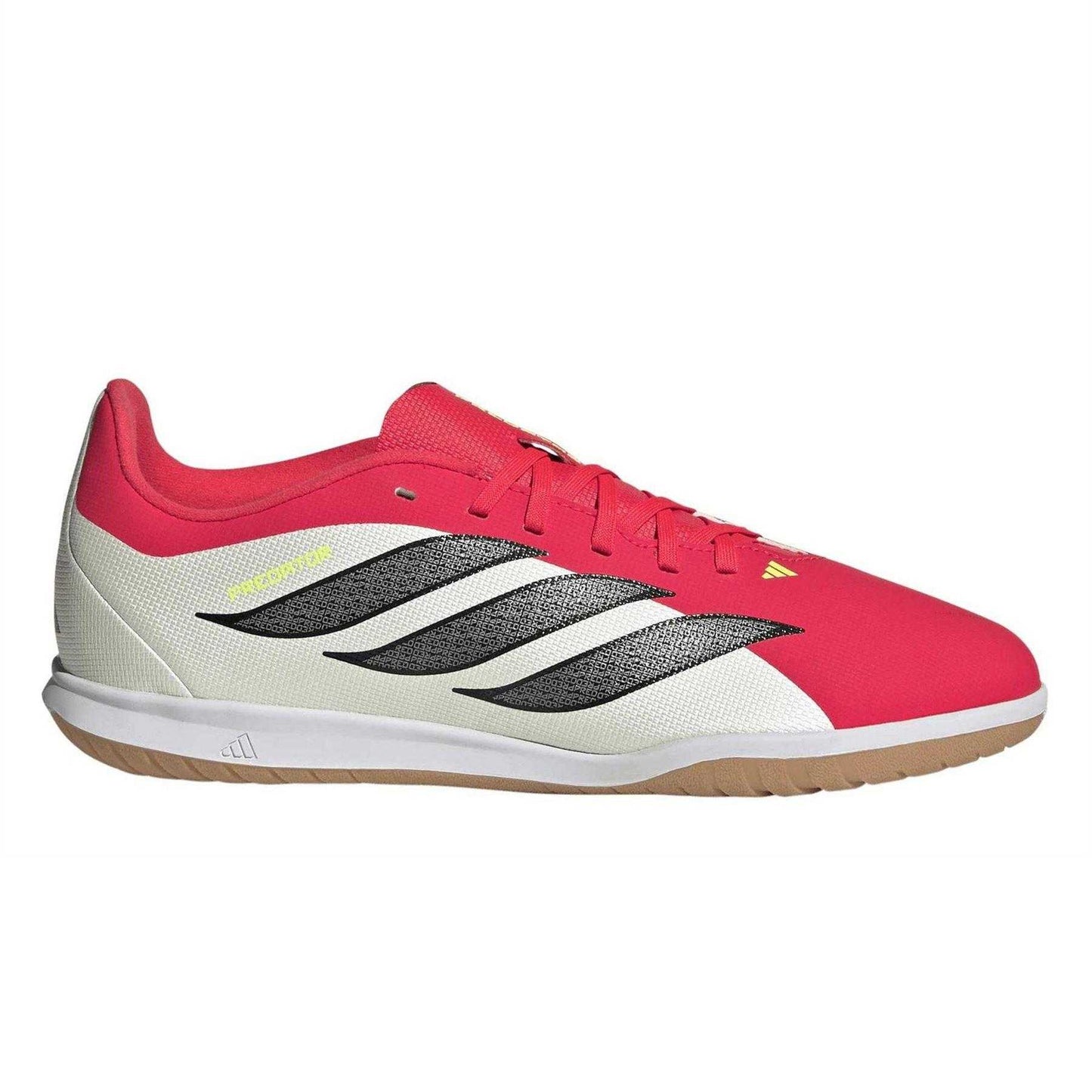 Lucid Red-Core Black - Front - Adidas Childrens-Kids Predator Club IN Sala Futsal Flat Indoor Football Shoes