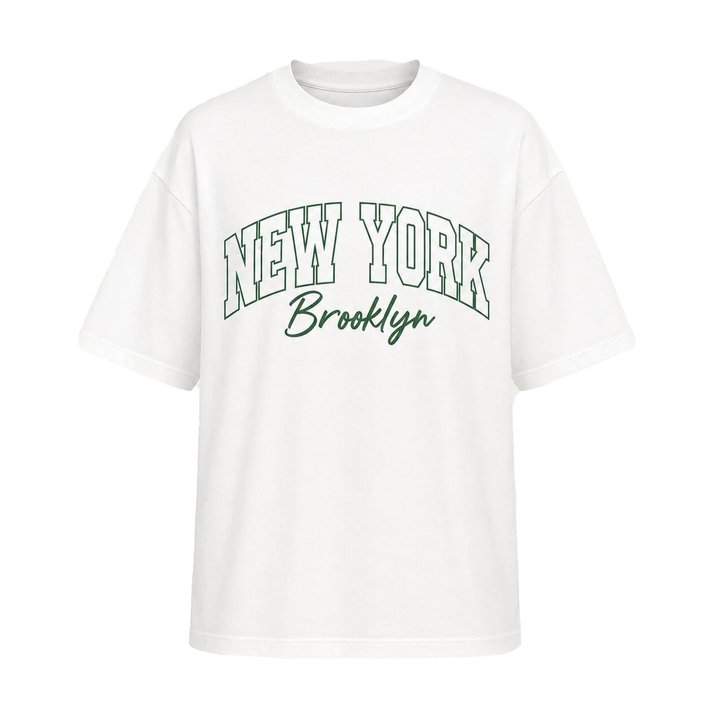 Sage - Front - I Saw It First Womens-Ladies New York Graphic Print Oversized T-Shirt