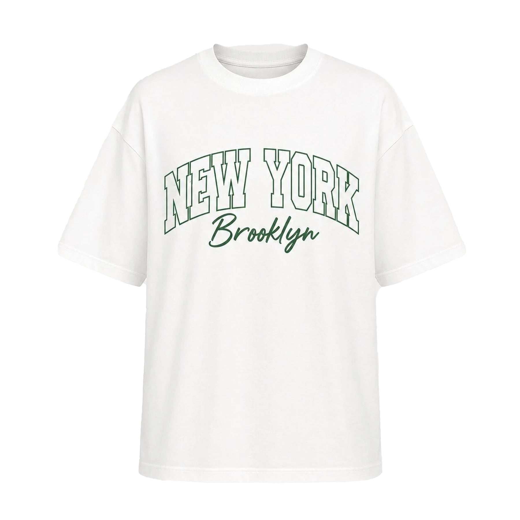 Sage - Front - I Saw It First Womens-Ladies New York Graphic Print Oversized T-Shirt