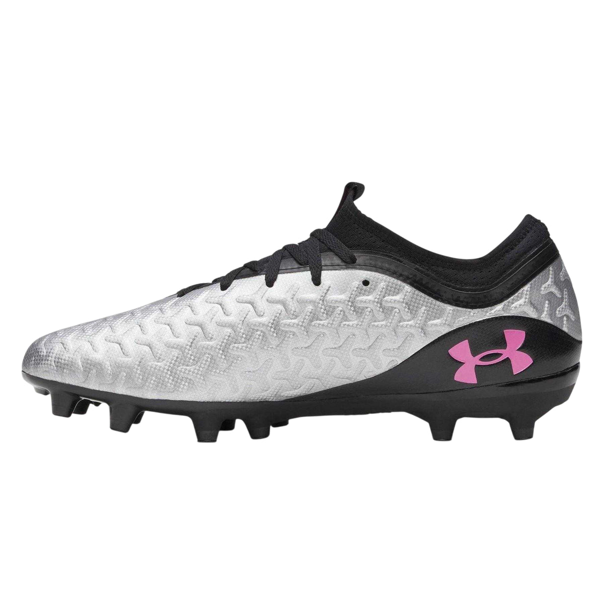 Silver-Black - Back - Under Armour Mens Magnetico Firm Ground Football Boots