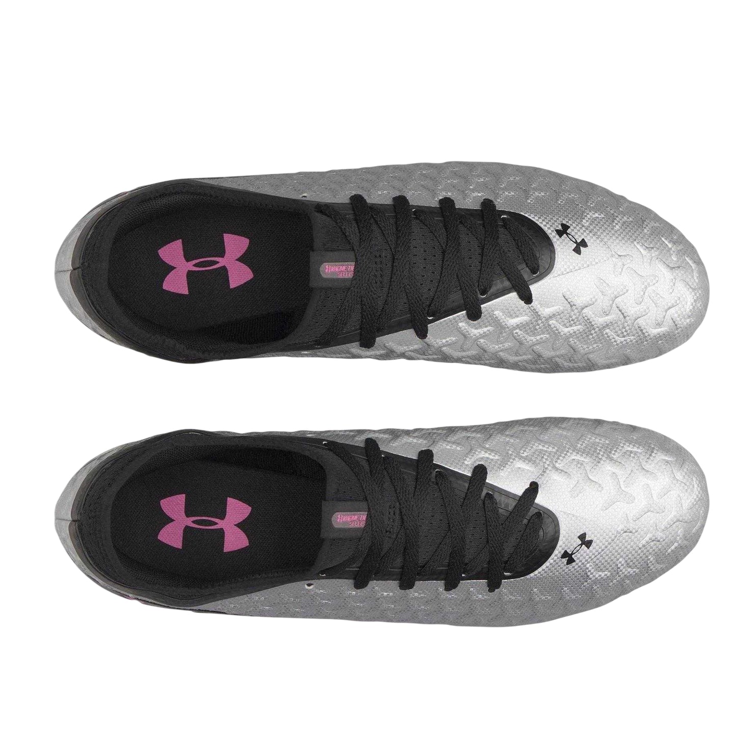 Silver-Black - Side - Under Armour Mens Magnetico Firm Ground Football Boots
