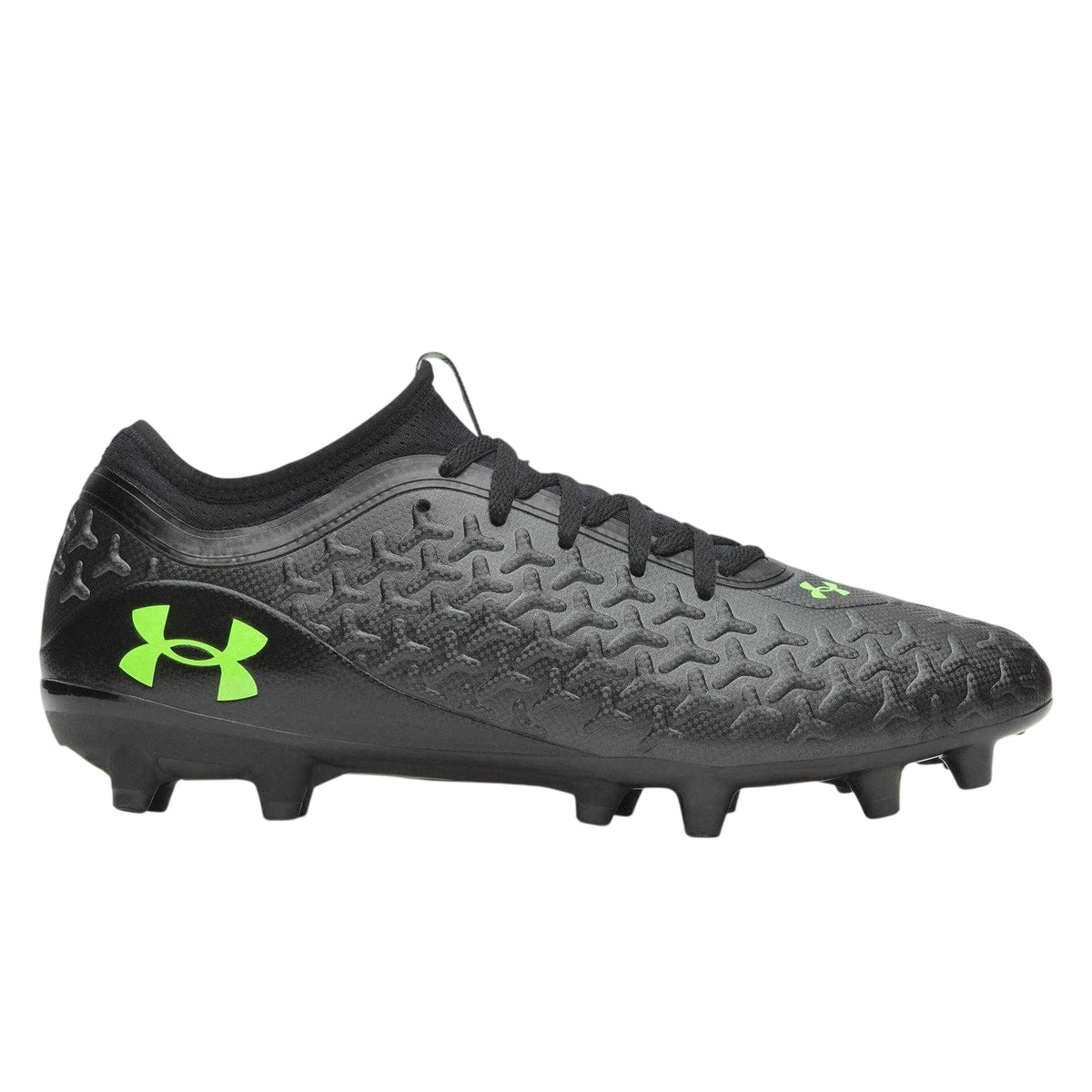 Black-Green - Front - Under Armour Mens Magnetico Firm Ground Football Boots