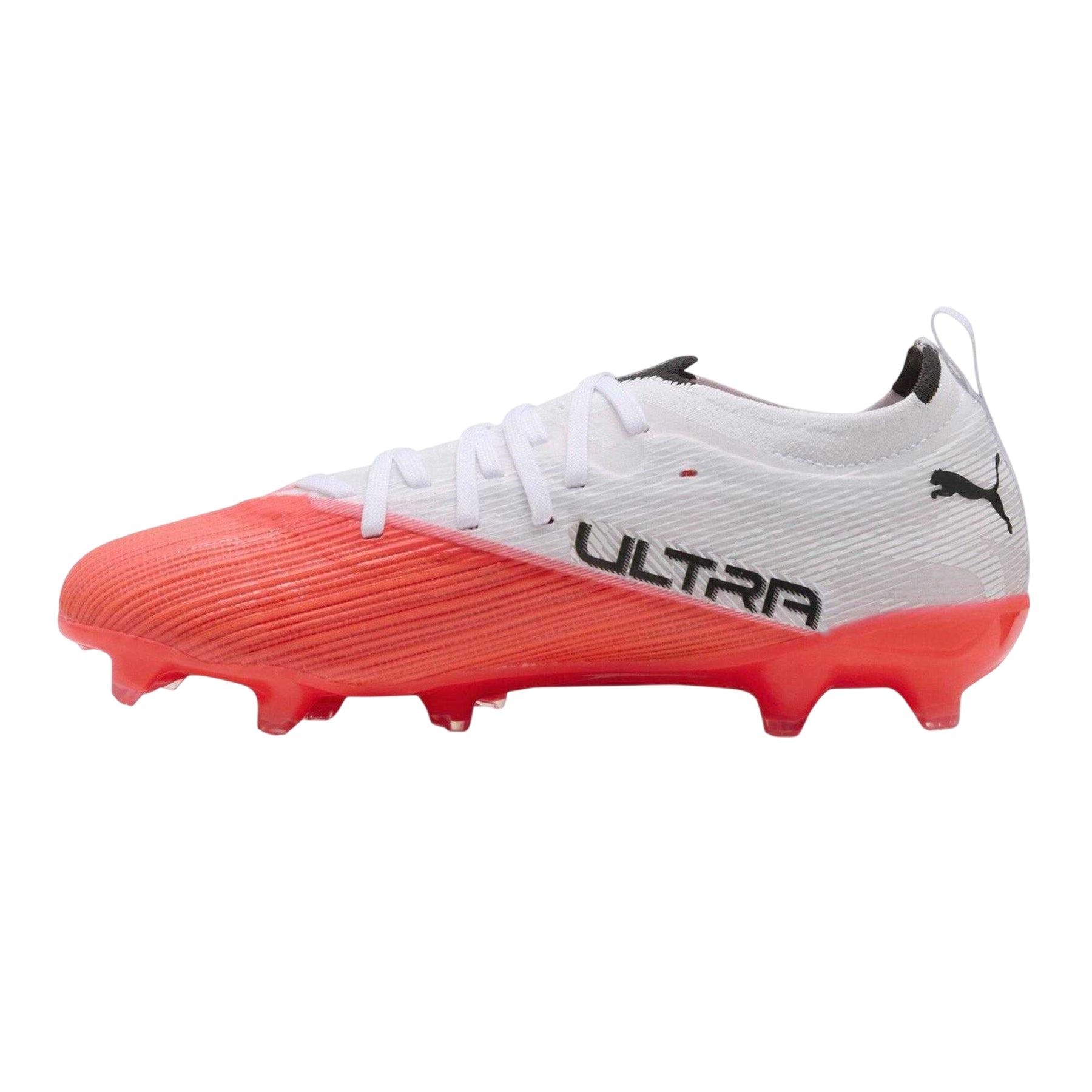 White-Red - Back - Puma Childrens-Kids Ultra Two Tone Football Boots